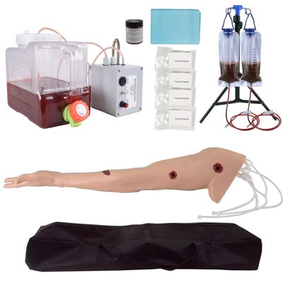 Arm Wound Packing Trainer,Hemorrhage Control Simulator with Electric Pump & Manual for Tourniquet Training, Stop The Bleed Practice Kit