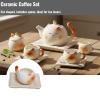 Calcipxx Cat Shaped Ceramic Coffee with and Spoon - Fun Cat Lover Gift for Tea or Coffee Enthusiasts view 3