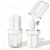 2 in 1 Travel Toothbrush Case, Portable Tooth Brush Holder for Traveling, Toothbrush Holder and Toothpaste Cover with Mouthwash Cup, Bathroom Toiletries Container for Camp School Trip Home (White) view 1