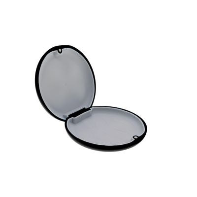 2 Pack Retainer Case, WINCUR Tight Closure Mouth Guard Box,Denture Retainer Container Case Storage Holder, Slim Orthodontic Aligner Case for TravelingBlack-Without Mirror