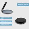 2 Pack Retainer Case, WINCUR Tight Closure Mouth Guard Box,Denture Retainer Container Case Storage Holder, Slim Orthodontic Aligner Case for TravelingBlack-Without Mirror view 3