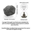 Black Lava Rock Raw Healing Crystals, 1.8"-2.2" Large Size Raw Stones, Natural Black Lava Rock Crystal with Velvet Pouch for Home Decor, Tray, Collection view 2