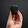 Black Lava Rock Raw Healing Crystals, 1.8"-2.2" Large Size Raw Stones, Natural Black Lava Rock Crystal with Velvet Pouch for Home Decor, Tray, Collection view 3