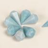 10PCS Aquamarine Crystal Point Tower Natural Blue Beryl Hexagonal Wand for Chakra Healing, Meditation, Energy Balance, Reiki Therapy, Stress Relief and Wellness Gift view 1