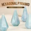 10PCS Aquamarine Crystal Point Tower Natural Blue Beryl Hexagonal Wand for Chakra Healing, Meditation, Energy Balance, Reiki Therapy, Stress Relief and Wellness Gift view 3