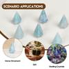 10PCS Aquamarine Crystal Point Tower Natural Blue Beryl Hexagonal Wand for Chakra Healing, Meditation, Energy Balance, Reiki Therapy, Stress Relief and Wellness Gift view 4
