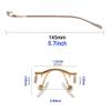 1 Pair Metal Frame Arms Gold Rimless Glasses Legs and Nose Bridge Glasses Replacement Temple Eyewear Frame Temple Screws and Screwdiver (Single Hole With Slot) view 2