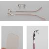 1 Pair Metal Frame Arms Gold Rimless Glasses Legs and Nose Bridge Glasses Replacement Temple Eyewear Frame Temple Screws and Screwdiver (Single Hole With Slot) view 3