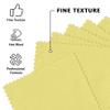 100 PCS Jewelry Cleaning Cloth,WINCUR Double-Sided Velvet Polishing Cloths Cleaning Wipes for Sterling Silver, Gold, Brass, Silverware, Coin, Ring, Watch and More Small Polish ClothYellow view 3