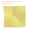 100 PCS Jewelry Cleaning Cloth,WINCUR Double-Sided Velvet Polishing Cloths Cleaning Wipes for Sterling Silver, Gold, Brass, Silverware, Coin, Ring, Watch and More Small Polish ClothYellow view 4