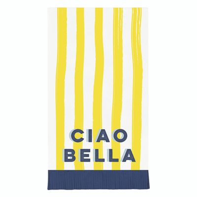 Santa Barbara Design Studio Guest Towels - Pack of 20 Disposable Paper Hand Napkins, 7.75" x 4.25", Ciao Bella