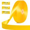 100 Yards 1 Inch Yellow Satin Ribbon, Solid Craft Fabric Ribbon for Christmas Gift Wrapping, Bows Making, Flower Bouquet, Wedding Party Decoration view 2