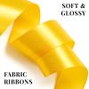 100 Yards 1 Inch Yellow Satin Ribbon, Solid Craft Fabric Ribbon for Christmas Gift Wrapping, Bows Making, Flower Bouquet, Wedding Party Decoration view 4