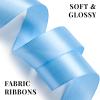 100 Yards 1 Inch Sky Blue Satin Ribbon, Solid Craft Fabric Ribbon for Christmas Gift Wrapping, Bows Making, Flower Bouquet, Wedding Party Decoration view 4