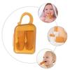 COOLHIYA Silicone Finger Toothbrush for Soft Fingertip Oral Cleaner with Tongue Scraper Gentle Gum Massage Tool for Teething Relief Portable for Oral Care view 3