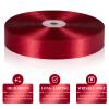 100 Yards 1 Inch Wine Red Satin Ribbon, Solid Craft Fabric Ribbon for Christmas Gift Wrapping, Bows Making, Flower Bouquet, Wedding Party Decoration view 3