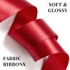 100 Yards 1 Inch Wine Red Satin Ribbon, Solid Craft Fabric Ribbon for Christmas Gift Wrapping, Bows Making, Flower Bouquet, Wedding Party Decoration view 4