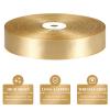 100 Yards 1 Inch Champagne Gold Satin Ribbon, Solid Craft Fabric Ribbon for Christmas Gift Wrapping, Bows Making, Flower Bouquet, Wedding Party Decoration view 3