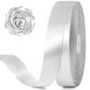 100 Yards 1 Inch Silver Satin Ribbon, Solid Craft Fabric Ribbon for Christmas Gift Wrapping, Bows Making, Flower Bouquet, Wedding Party Decoration view 1