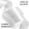 100 Yards 1 Inch Silver Satin Ribbon, Solid Craft Fabric Ribbon for Christmas Gift Wrapping, Bows Making, Flower Bouquet, Wedding Party Decoration view 4