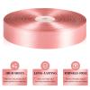 100 Yards 1 Inch Rose Gold Satin Ribbon, Solid Craft Fabric Ribbon for Christmas Gift Wrapping, Bows Making, Flower Bouquet, Wedding Party Decoration view 3