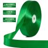 100 Yards 1 Inch Green Satin Ribbon, Solid Craft Fabric Ribbon for Christmas Gift Wrapping, Bows Making, Flower Bouquet, Wedding Party Decoration view 2