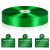 100 Yards 1 Inch Green Satin Ribbon, Solid Craft Fabric Ribbon for Christmas Gift Wrapping, Bows Making, Flower Bouquet, Wedding Party Decoration view 3
