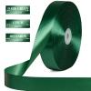 100 Yards 1 Inch Dark Green Satin Ribbon, Solid Craft Fabric Ribbon for Christmas Gift Wrapping, Bows Making, Flower Bouquet, Wedding Party Decoration view 2