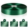 100 Yards 1 Inch Dark Green Satin Ribbon, Solid Craft Fabric Ribbon for Christmas Gift Wrapping, Bows Making, Flower Bouquet, Wedding Party Decoration view 3