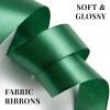 100 Yards 1 Inch Dark Green Satin Ribbon, Solid Craft Fabric Ribbon for Christmas Gift Wrapping, Bows Making, Flower Bouquet, Wedding Party Decoration view 4