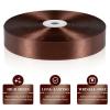100 Yards 1 Inch Brown Satin Ribbon, Solid Craft Fabric Ribbon for Christmas Gift Wrapping, Bows Making, Flower Bouquet, Wedding Party Decoration view 3