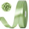 100 Yards 1 Inch Sage Green Satin Ribbon, Solid Craft Fabric Ribbon for Christmas Gift Wrapping, Bows Making, Flower Bouquet, Wedding Party Decoration