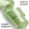 100 Yards 1 Inch Sage Green Satin Ribbon, Solid Craft Fabric Ribbon for Christmas Gift Wrapping, Bows Making, Flower Bouquet, Wedding Party Decoration view 4