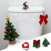 4PCS Christmas Toilet Buttons Pusher, Toilet Flusher Top Push Button for Women Long Nail Protect With Santa Claus Christmas Gloves Tree Gift, for Xmas Winter Party Favors Supplies-Christmas-4Pcs view 4