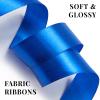 100 Yards 1 Inch Royal Blue Satin Ribbon, Solid Craft Fabric Ribbon for Christmas Gift Wrapping, Bows Making, Flower Bouquet, Wedding Party Decoration view 4