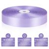 100 Yards 1 Inch Light Purple Satin Ribbon, Solid Craft Fabric Ribbon for Christmas Gift Wrapping, Bows Making, Flower Bouquet, Wedding Party Decoration view 3