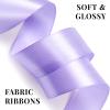 100 Yards 1 Inch Light Purple Satin Ribbon, Solid Craft Fabric Ribbon for Christmas Gift Wrapping, Bows Making, Flower Bouquet, Wedding Party Decoration view 4