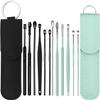 12Pcs Ear Wax Removal Kit,Ear Cleaner Tools: Mini Portable Ear Scope with Stainless Steel 360 Spiral Ear Massage Cleaning Tool for Adults Kids - Ear Wax Remover with Storage Box