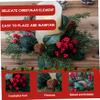 4Pcs Candle Rings with Red Berries & Pinecones Artificial Christmas Candle Wreath for Pillars Wedding Winter Table Front Door Decoration Rings Wreaths Christmas Wre view 2