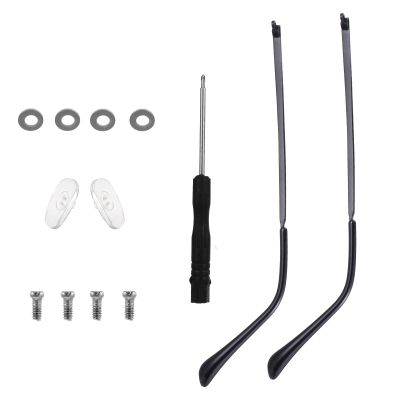 1 Pair Metal Glasses Arm Replacement, Glasses Repair Kit Universal Eyeglasses Replacement, DIY Temples for Eyeglasses Include Screws, Washers, Screwdrivers