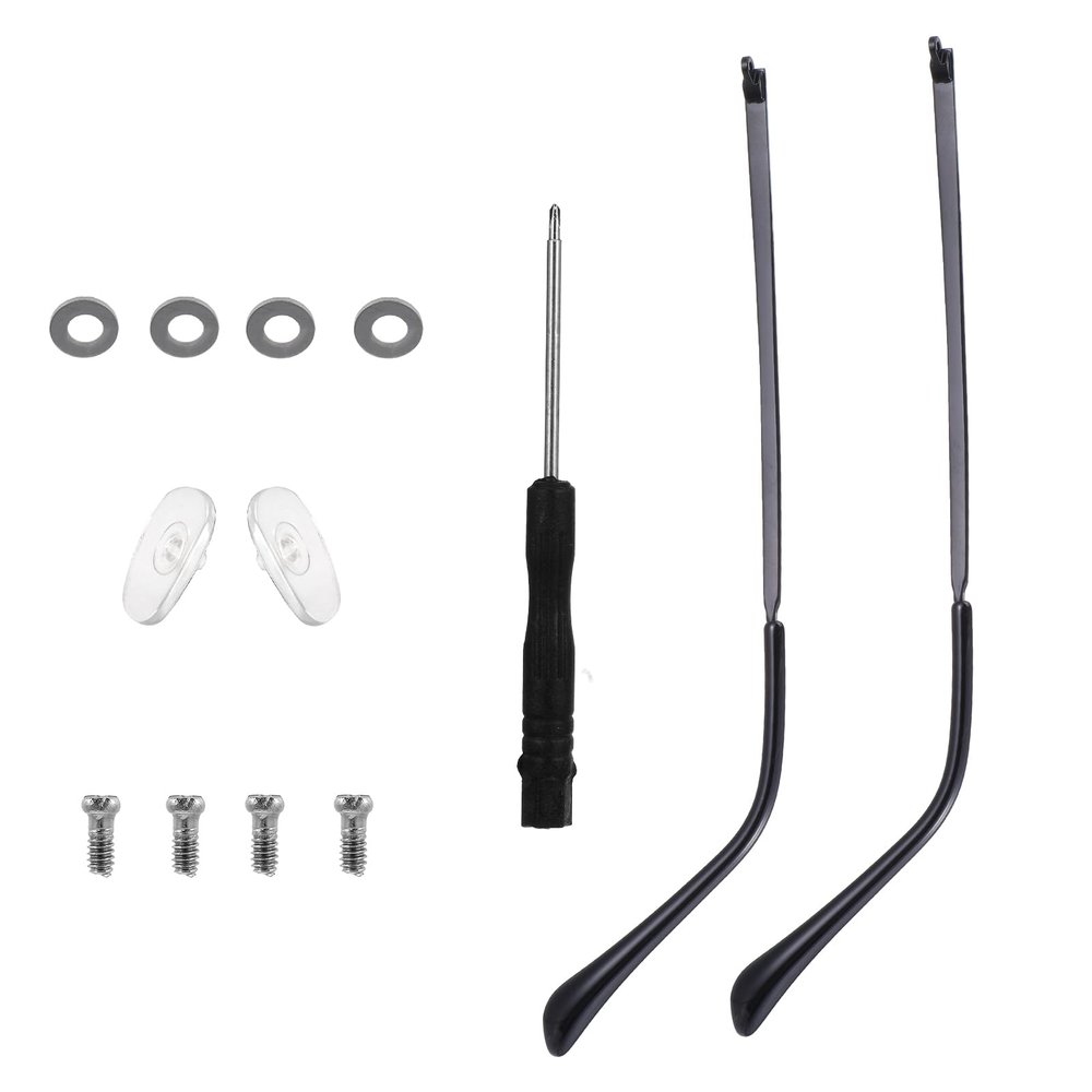 1 Pair Metal Glasses Arm Replacement, Glasses Repair Kit Universal Eyeglasses Replacement, DIY Temples for Eyeglasses Include Screws, Washers, Screwdrivers