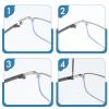 1 Pair Metal Glasses Arm Replacement, Glasses Repair Kit Universal Eyeglasses Replacement, DIY Temples for Eyeglasses Include Screws, Washers, Screwdrivers view 4
