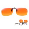 Slocyclub Square Clip On Blue Light Blocking Glasses for Sleep,Orange Lenses Flip-Up Design for Daily Computer,TV,Light Sensitivity view 1