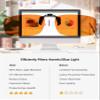 Slocyclub Square Clip On Blue Light Blocking Glasses for Sleep,Orange Lenses Flip-Up Design for Daily Computer,TV,Light Sensitivity view 2