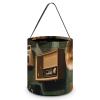 Halloween Candy Tote Bag - Vintage Wall of Radio Boombox Trick Or Treat Bucket with Handles, Pumpkin Party Favor Basket view 1