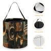 Halloween Candy Tote Bag - Vintage Wall of Radio Boombox Trick Or Treat Bucket with Handles, Pumpkin Party Favor Basket view 4