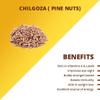 MM Pine Nuts (Chilgoza) with Shell 100gmJumbo Chilgoza Seeds view 2
