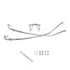 1 Pair Metal Frame Arms Pure Titanium Temple Rimless Glasses Legs and Nose Bridge Glasses Replacement Temple Eyewear Frame Temple (Single Hole) view 1