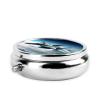 Aircraft Fighter Jets Pill Case 3 Compartments, Metal Round Portable Pill Box with Mirror, Waterproof Travel Pill Organizer for Purse & Pocket, Small Medicine Vitamin Holder Unique Gift view 4