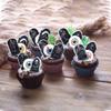 60 Pack Edible Halloween Tombstone Zombie Horrible Cupcake Toppers Zombie Hands Rice Paper Wafer Paper Cupcake Picks for Halloween Eyeballs Baby Shower Kids Birthday Cake Decorations Party Supplies view 3